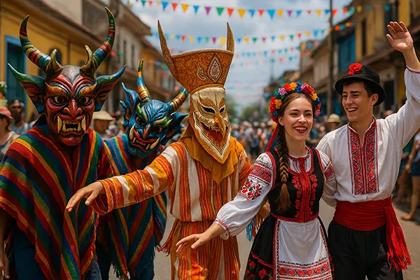 Baile folclórico en los Balcanes